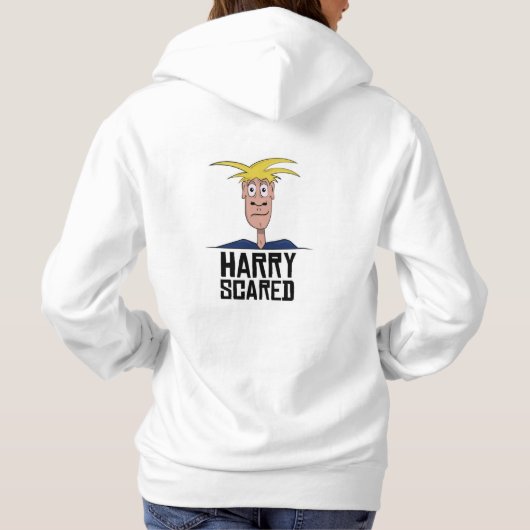 Harry Scared Women's White Hoodie (Rückseite)