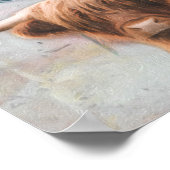 Harry the Highland Cow Print Poster (Ecke)