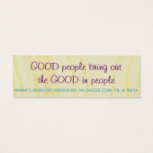 Harry the Monster, w/quote, Glückskarte (Rückseite)