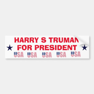 Harry Truman for President Sticker Autoaufkleber