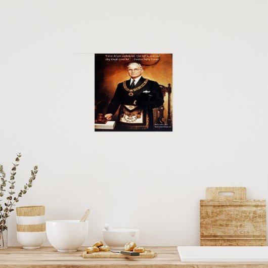 Harry Truman "gab kein Zitat-Poster von "Em Hell" Poster (Küche)