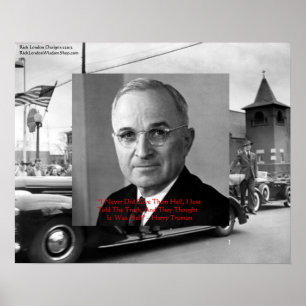 Harry Truman “Gave No Hell” Weisheitszitat auf Pos Poster