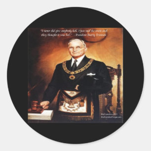 Harry Truman "Hat ihnen nicht den Himmel heiß gema Runder Aufkleber