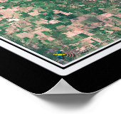 Harry Truman Lake Missouri Satellite Poster Karte (Ecke)