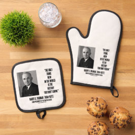 Harry Truman nur etwas Neues aus der Geschichte, d Ofenhandschuh & Topflappen-Set