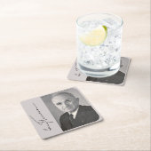 Harry Truman Rechteckiger Pappuntersetzer (Vor Ort)
