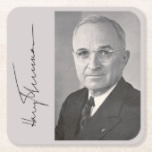 Harry Truman Rechteckiger Pappuntersetzer (Vorderseite)