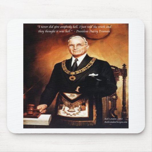 Harry Truman zitiert "hat nicht "Em Hell" Mousepad (Vorne)