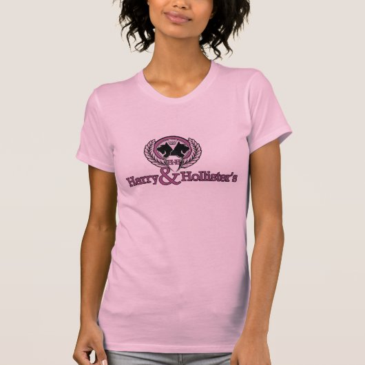Harry- u. Hollisterlogo T - Rosa T-Shirt (Vorderseite)