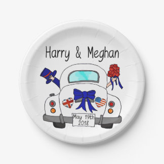 Harry u. Meghan Hochzeit, am 19. Mai 2018 Pappteller