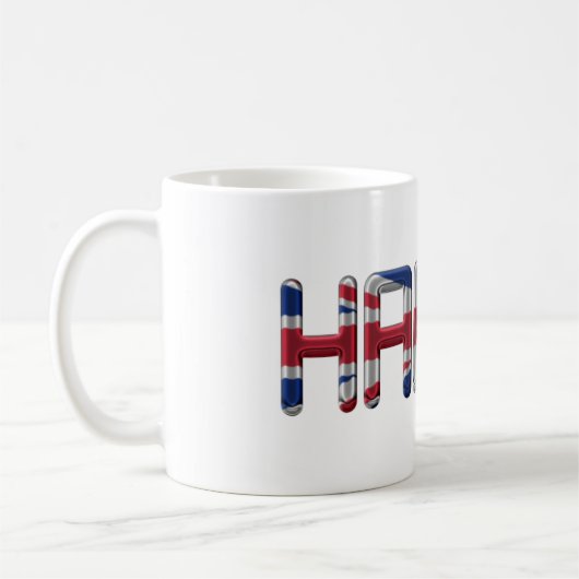 Harry UK Flag Name Union Jack Typografie Kaffeetasse (Links)