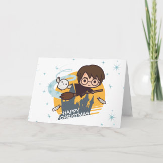 Harry und Hedwig Flying Past Hogwarts Weihnachten