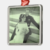 Harry und Meghan Hochzeitsportrait stilisiert Ornament Aus Metall (Links)