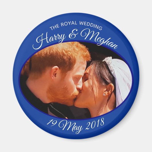 Harry und Meghan kiss Foto königliche Hochzeit Magnet (Vorne)