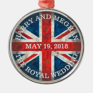 Harry und Meghan Royal Wedding Ornament Aus Metall