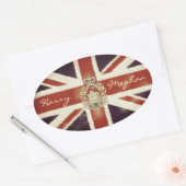 Harry und Meghan Royal Wedding Oval Sticker (Umschlag)