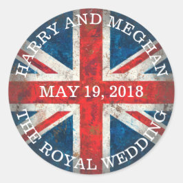 Harry und Meghan Royal Wedding Runder Aufkleber