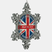 Harry und Meghan Royal Wedding Schneeflocken Zinn-Ornament (Links)