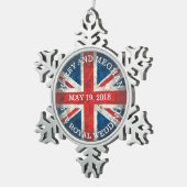 Harry und Meghan Royal Wedding Schneeflocken Zinn-Ornament (Rechts)