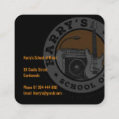 Harry's Music Quadratische Visitenkarte (Rückseite)