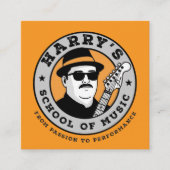 Harry's Music Quadratische Visitenkarte (Vorderseite)