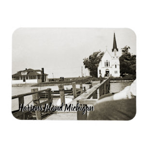 Harsens Insel Michigan St. Marks Kirche 1925 Aussi Magnet