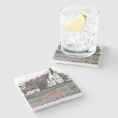 Harsens Island Michigan St. Marks Church 1925 Steinuntersetzer (Seitenansicht)