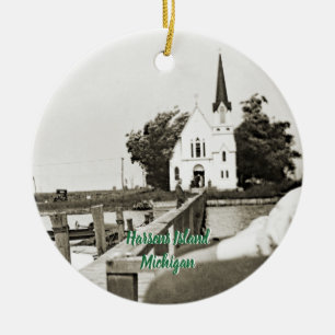Harsens Island Michigan St. Marks Kirche 1925 Auss Keramik Ornament
