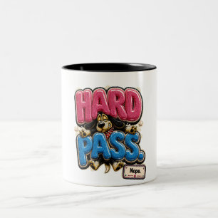 Hart abgelehnt Nein Personalisiert Lustig Sarkasti Zweifarbige Tasse