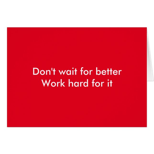 hart arbeiten (Vorderseite (Horizontal))