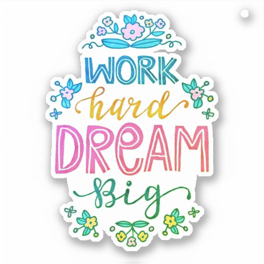 hart arbeiten aufkleber (Vorderseite)