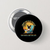 hart arbeiten, damit mein Hund Frenchie ein besser Button (Vorne & Hinten)