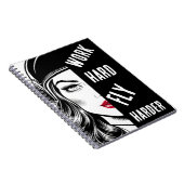 hart arbeiten, fliegen härter, Pilot, Comic Notizblock (Rechte Seite)