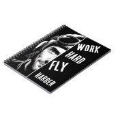 hart arbeiten, fliegen härter, Pilot, Comic Notizblock (Linke Seite)