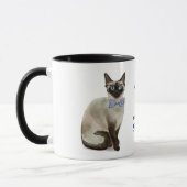 hart arbeiten für meine siamische Katze Tasse (Links)