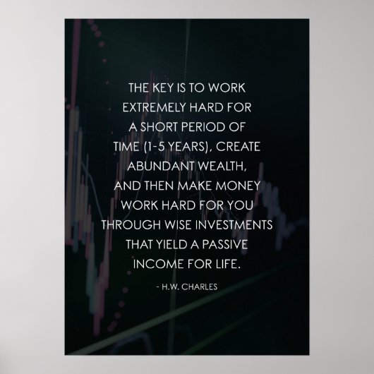 hart arbeiten - Geld für Sie arbeiten lassen - Mot Poster (Vorne)