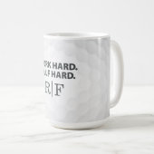Hart Arbeiten Golf Hart Monogramm Initial Retro-St Kaffeetasse (VorderseiteRechts)