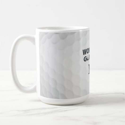 Hart Arbeiten Golf Hart Monogramm Initial Retro-St Kaffeetasse (Links)