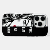 hart arbeiten, hart fliegen, Pilotin, Luftfahrt Case-Mate iPhone Hülle (Rückseite (Horizontal))