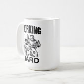 hart arbeiten kaffeetasse (Vorderseite Links)