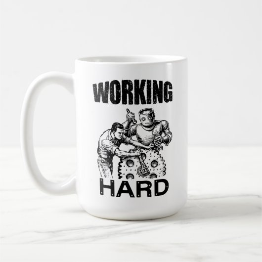 hart arbeiten kaffeetasse (Links)