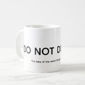 Hart arbeiten kaffeetasse (Vorderseite Links)