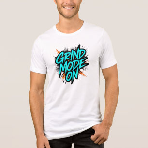 "Hart arbeiten Modus aktiviert" Motivationszitat Tri-Blend Shirt