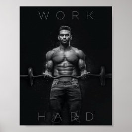 hart arbeiten | Motivierend Fitnessraum Poster
