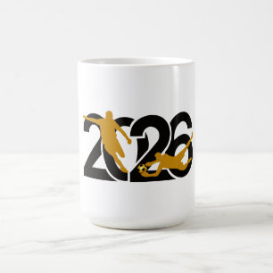 Hart arbeiten oder Highlights lustig Fußball schau Kaffeetasse