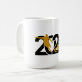 Hart arbeiten oder Highlights lustig Fußball schau Kaffeetasse (Vorderseite Links)
