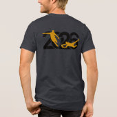 Hart arbeiten oder Highlights lustig Fußball schau Tri-Blend Shirt (Rückseite)
