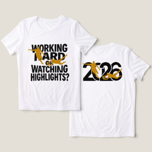 Hart arbeiten oder Highlights lustig Fußball schau Tri-Blend Shirt