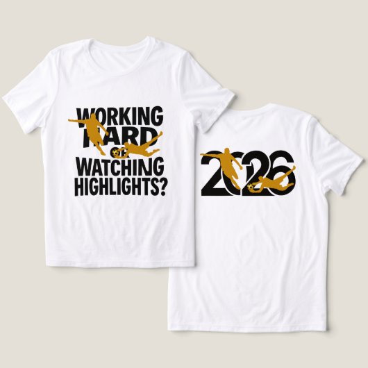 Hart arbeiten oder Highlights lustig Fußball schau Tri-Blend Shirt (Design Vorderseite & Rückseite)