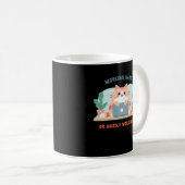 hart arbeiten oder kaum arbeiten lustige Meme Kaffeetasse (VorderseiteRechts)